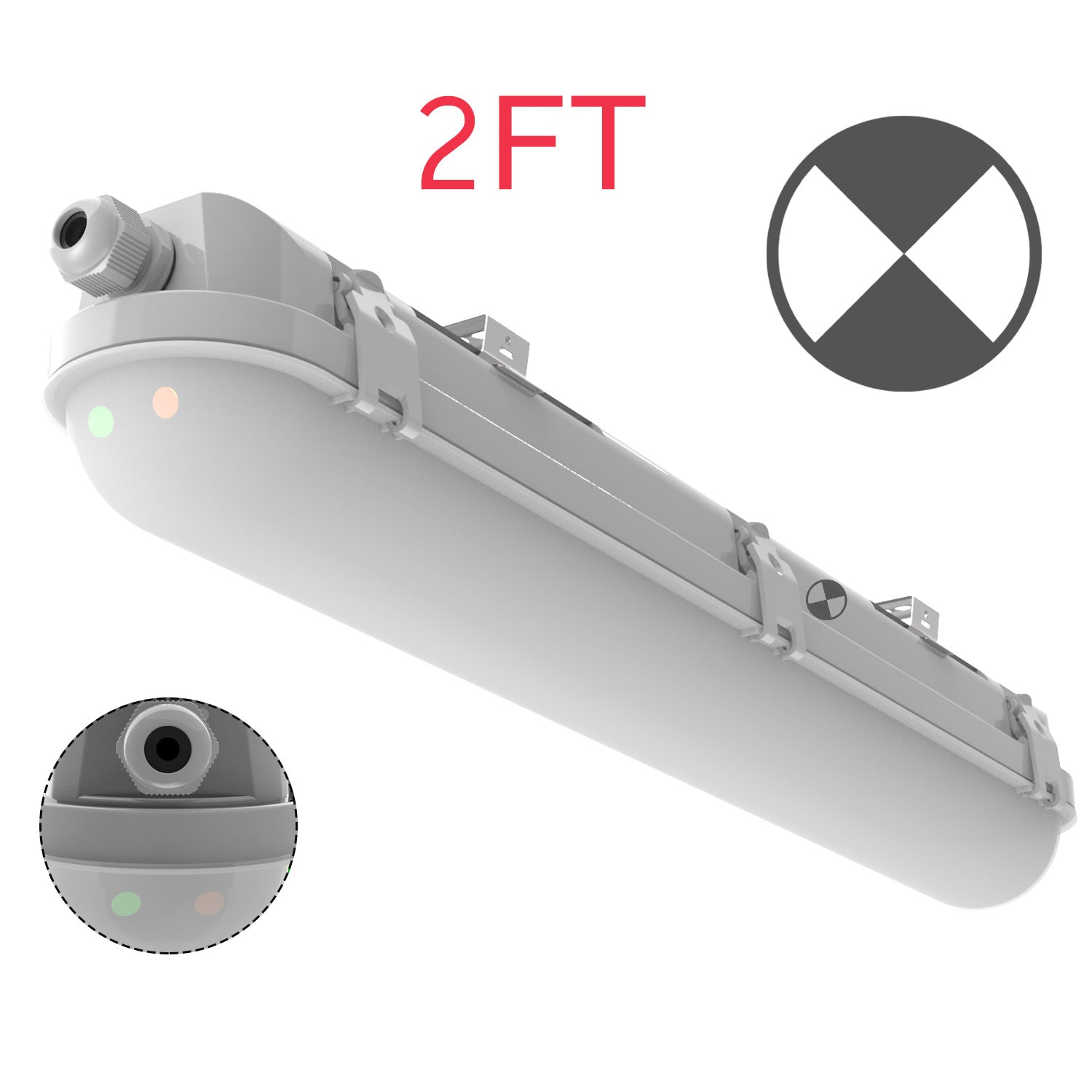 Walrusled 2FT Stairwell LED Linear Strip Vapor Tight Emergency Batten