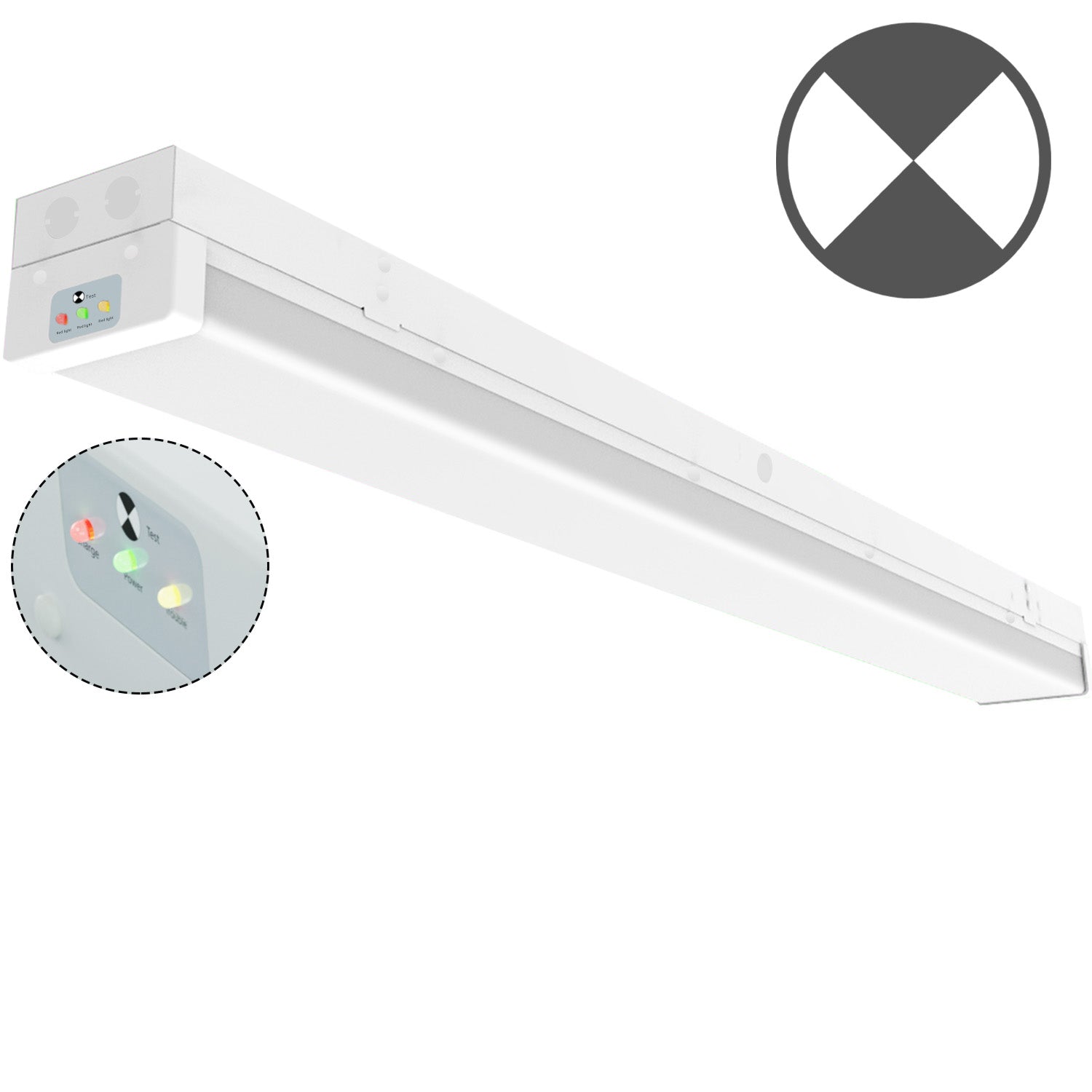 Walrusled 4FT LED Kitchen Wraparound Emergency Batten Light Fixture, P